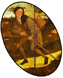 Hieronynmous Bosch's Outer Wings of the "Haywain" triptych, scanned in from the Web