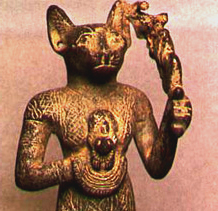 Image of Egyptian Goddess identified as Bastet, taken from the Web