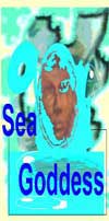 Old graphic that reads Sea Goddess