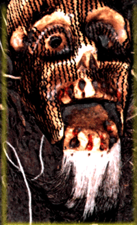 Mask suggestive of Mars Bellona